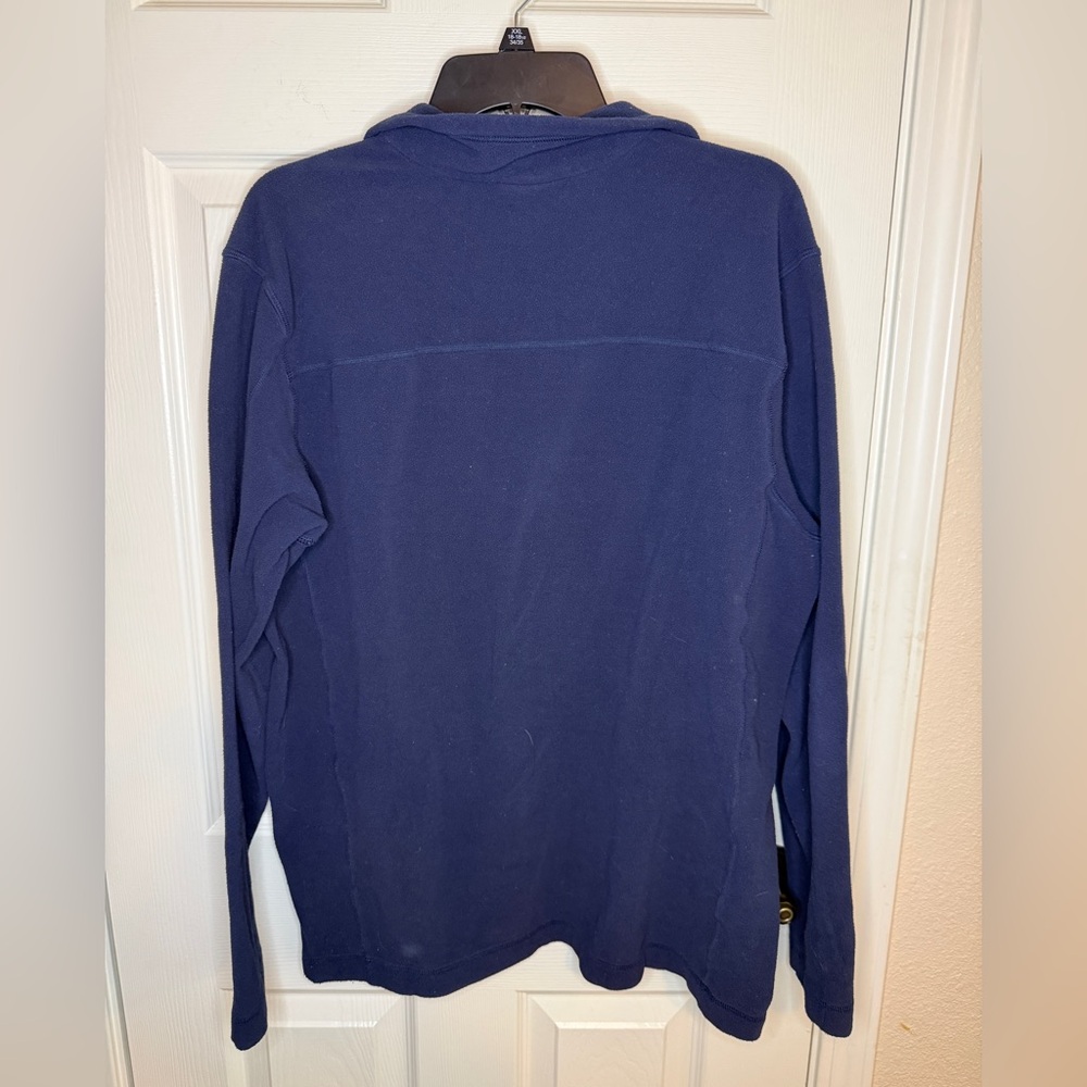 Patagonia Navy Blue Quarter-Zip Fleece Jacket Size L - Picture 3 of 6